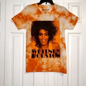 Whitney Houston Orange Tie Dye Tee Small